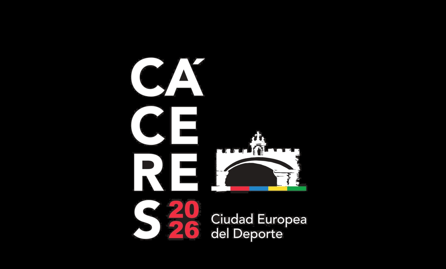 Logo Cáceres Ciudad Europea del Deporte 2026.